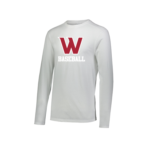 [FTLCUBWH-AXS-LOGO1] Decker Men's Tri-Blend T-Shirt - Long Sleeve (Adult XS, White)