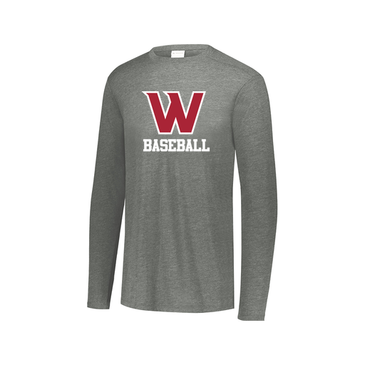 [FTLCUBGY-AXS-LOGO1] Decker Men's Tri-Blend T-Shirt - Long Sleeve (Adult XS, Gray)