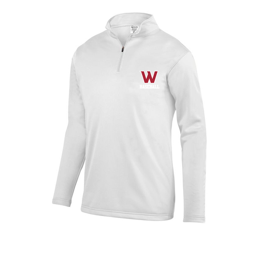 [FOLQFFWH-AS-LOGO1] Decker Men's FlexFleece 1/4 Zip (Adult S, White)