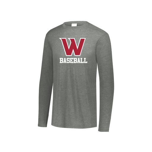 [FTLCUBGY-YS-LOGO1] Decker Youth Tri-Blend T-Shirt - Long Sleeve (Youth S, Gray)